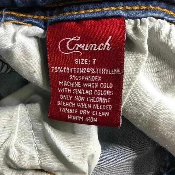 Crunch Embellished Blue Jeans Size 7 - Picture 8 of 8